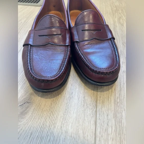G.H. Bass & Co. Mens Burgundy Penny Loafer Dress Shoes 11 M - Picture 9 of 13